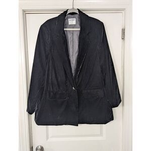 Old Navy‎ Party Blazer women's XXL black velvet oversized whimsigoth witchy